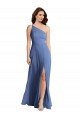 One Shoulder Full Length Maxi Formal Bridesmaid Dress with Flirty Slit Essex
