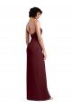 Sleek Straight Neckline Chiffon Bridesmaid Dress with Spaghetti Straps and High Side Slit Essex