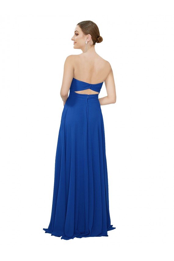 Strapless Sweetheart Draped Chiffon Bridesmaid Dress Essex
