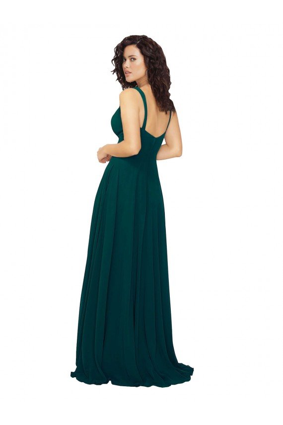 Tied Bodice Sweetheart V-Neck Chiffon Bridesmaid Dress Essex