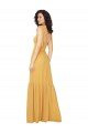 Tied Strap Square Neck Long Chiffon Bridesmaid Dress Essex