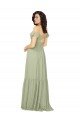 Ruched Keyhole Back Boho Chiffon Bridesmaid Dress Essex