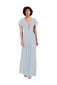 Deep V-Neckline Chiffon Bridesmaid Dress with Flutter Sleeves Essex