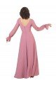 Long Sleeve Chiffon Bridesmaid Dress with Bow Detail Essex