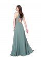Floor Length Long Chiffon Bridesmaid Dress with Double Bow Feature Essex