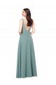 Long Chiffon Formal Bridesmaid Dress with Open Back Essex
