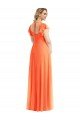 Flutter Sleeves Scoop Open Back Chiffon Maxi Bridesmaid Dress Essex