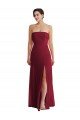 Cuffed Strapless Maxi Formal Bridesmaid Dress with Front Slit Essex