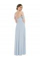 Off the Shoulder Basque Neck Maxi Bridesmaid Dress with Flounce Sleeves Essex
