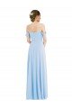 Off the Shoulder Draped Neckline Maxi Formal Bridesmaid Dress Essex