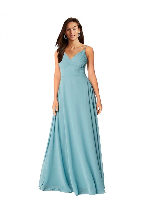 Draped Empire V-Neck Chiffon Bridesmaid Dress Essex