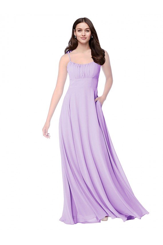 Chiffon A-Line Chiffon Bridesmaids Dress with Ruched Bodice Essex