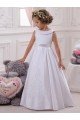 Ivory Ball Gown Bateau Floor Length Flower Girl Dress Essex