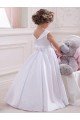 Ivory Ball Gown Bateau Floor Length Flower Girl Dress Essex