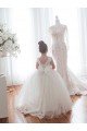 Ivory Ball Gown Chapel Train Sleeveless Flower Girl Dress Essex