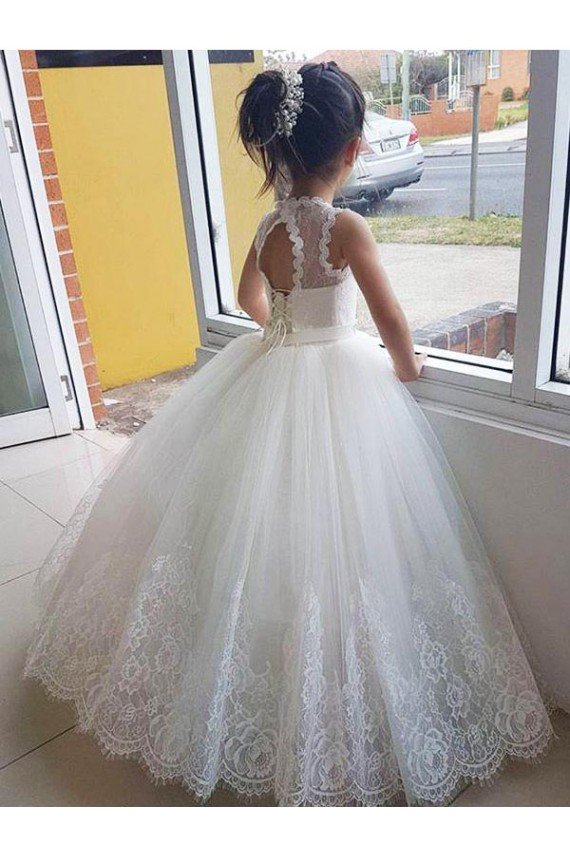 Ivory Ball Gown Floor Length Flower Girl Dress Essex