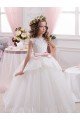 Ivory Ball Gown Sweetheart V-Back Sleeveless Flower Girl Dress Essex