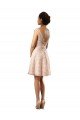 Short Knee Length Lace Bridesmaid Dress with Matching Chiffon Tie Sash Essex
