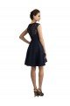 Short V-Neck Lace Cocktail Bridesmaid Dress with Illusion Back Essex