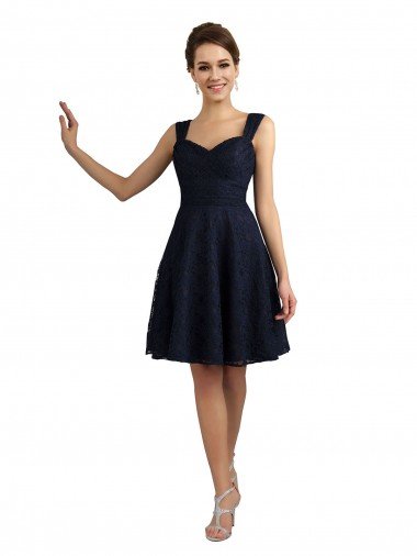 Lace Bridesmaid Dress / Cocktail Dress with Sweetheart Neckline and Button Back Detail Essex