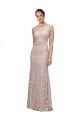 Long Sleeveless All Lace Bridesmaid Dress / Prom Dress with Scoop Neckline Essex