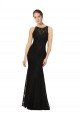 Fitted Lace Bridesmaids Dress with Jewel Neckline and Open Back Essex