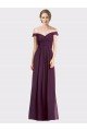 Sweetheart Long Bridesmaid Dress with Off the Shoulder Cap Sleeve Lace Bodice Essex