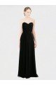 Long Strapless Lace Bodice Bridesmaid Dress with Sweetheart Neckline and Criss-Cross Pleats Essex