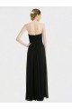 Long Strapless Lace Bodice Bridesmaid Dress with Sweetheart Neckline and Criss-Cross Pleats Essex