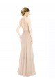 High Halter Neck Illusion Lace Bridesmaid Dress / Prom Dress with Chiffon Skirt and Keyhole Back Essex