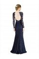 Illusion Long Sleeves Lace Bridesmaid Dress / Prom Dress with Sheer Keyhole Back Essex
