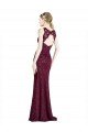 Long Lace Bridesmaid Dress / Prom Dress with Peekaboo Bodice and Keyhole Back Essex