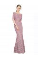 Short Sleeves Crop Top Mermaid Lace Bridesmaid Dress / Prom Dress Essex