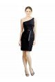 One Shoulder Short Lace Cocktail Bridesmaid Dress with Satin Waistband Essex