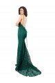 Black Tie Sleek Fishtail Shaped Long Lace Bridesmaid Dress / Prom Dress Essex