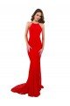 High Neck Long Formal Lace Bridesmaid Dress / Prom Dress with Open Back Straps Essex