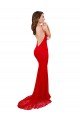 High Neck Long Formal Lace Bridesmaid Dress / Prom Dress with Open Back Straps Essex