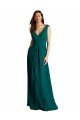Long A-Line Lace and Chiffon Bridesmaid Dress with Open Back Essex