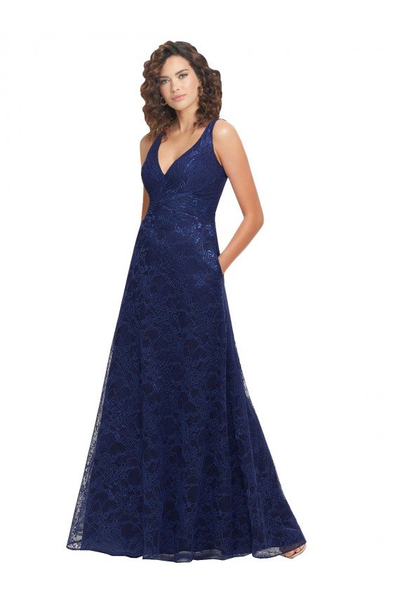Chantilly Lace V-Neck Bridesmaid Dress Essex