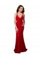 Low Back V-Neckline Floor Length Formal Lace Bridesmaid Dress / Prom Dress Essex