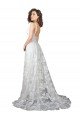 Plunging V-Neckline Wedding Dress with Slit Essex