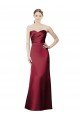 Strapless Satin Bridesmaid Dress with Asymmetrical Draped Bodice Essex