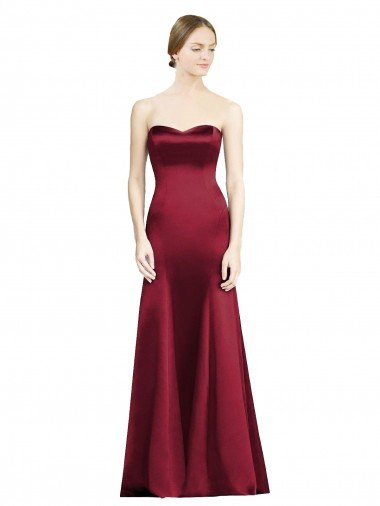Sweetheart Neckline Bridemaid Dress with Hips Seamed Detail Essex