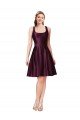 Classic Cocktail Knee Length Satin Bridesmaid Dress / Prom Dress with V Back and Bow Detail Essex