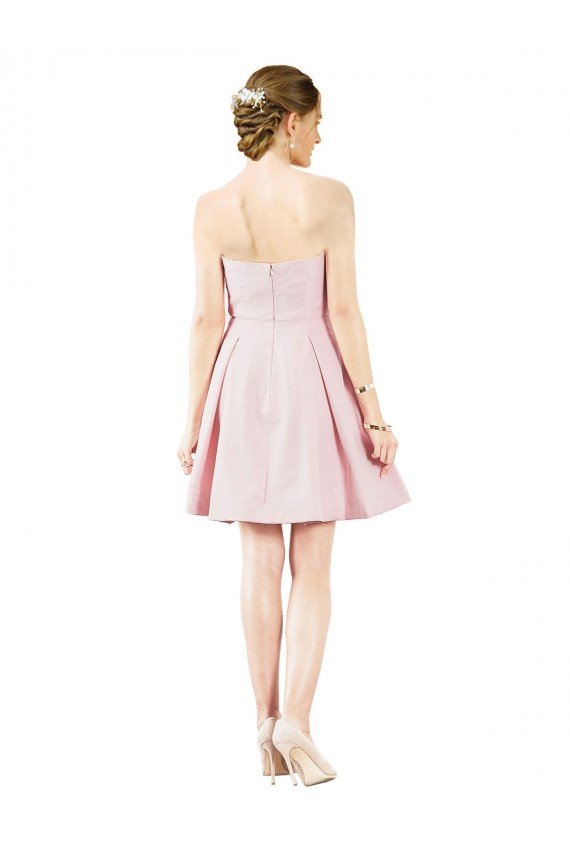 Short Knee Length Sweetheart Satin Cocktail Bridesmaid Dress Essex