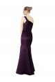 Long Ruched Neckline One Shoulder Satin Bridesmaid Dress / Prom Dress Essex
