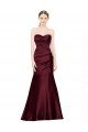 Mermaid Sweetheart Soft Formal Satin Bridesmaid Dress / Prom Dress with Pleats Essex