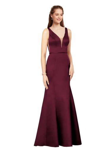 Sexy Formal Satin Bridesmaid Dress / Prom Dress with Side Cutouts Essex