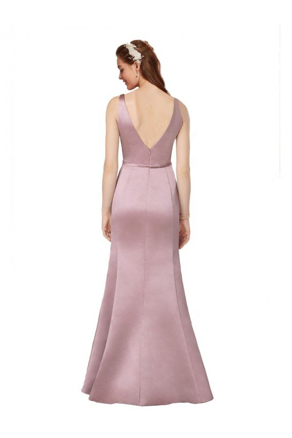 Sexy Formal Satin Bridesmaid Dress / Prom Dress with Side Cutouts Essex