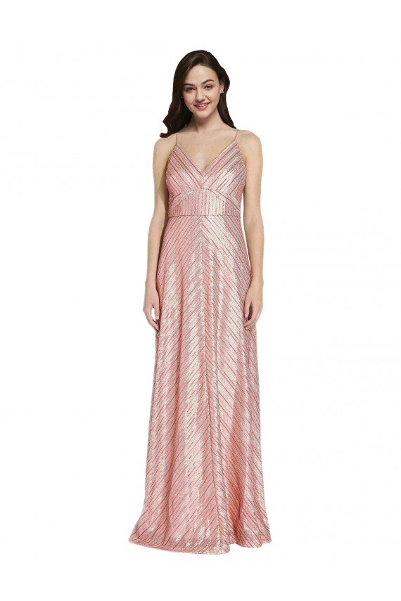 High Neck Low Back Sparkling Formal Sequin Bridesmaid Dress / Prom Dress Essex